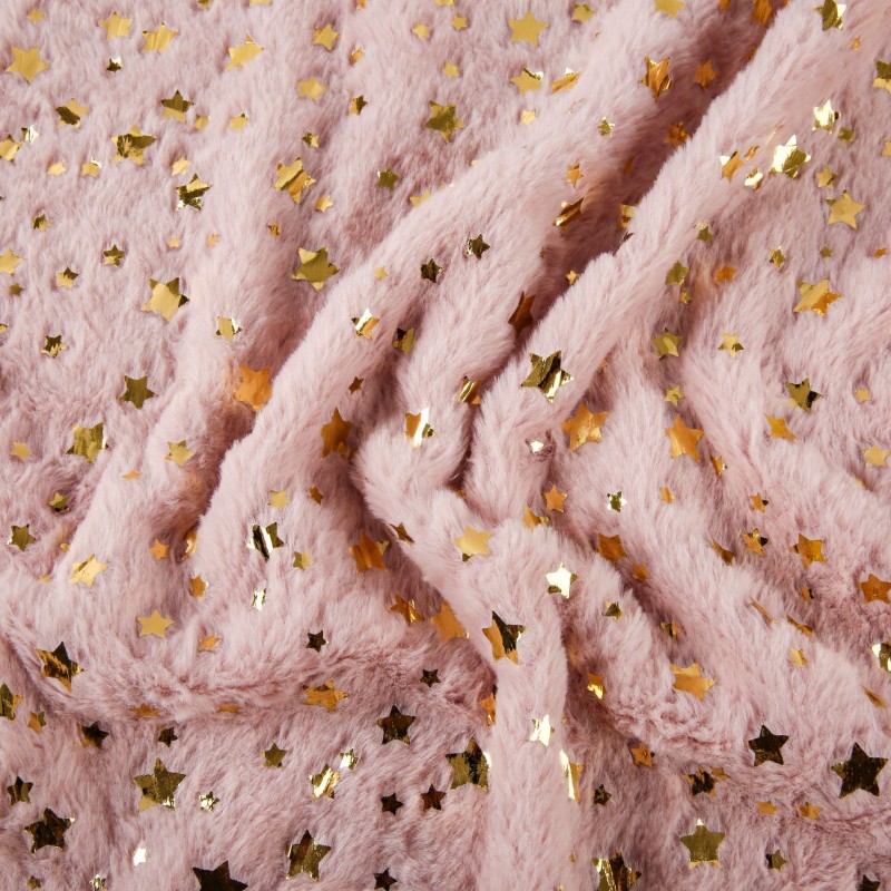 兔毛亮片绣花布